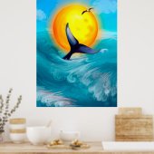 Sonnenuntergänge Schwanz Poster (Küche)