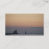 Sonnenuntergänge, Segelboote und Leuchtturm Visitenkarte (Rückseite)