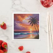 Sonnenuntergänge - tropischer Strand Serviette (Beispiel)