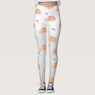 Sonnenuntergänge und Möwen Leggings