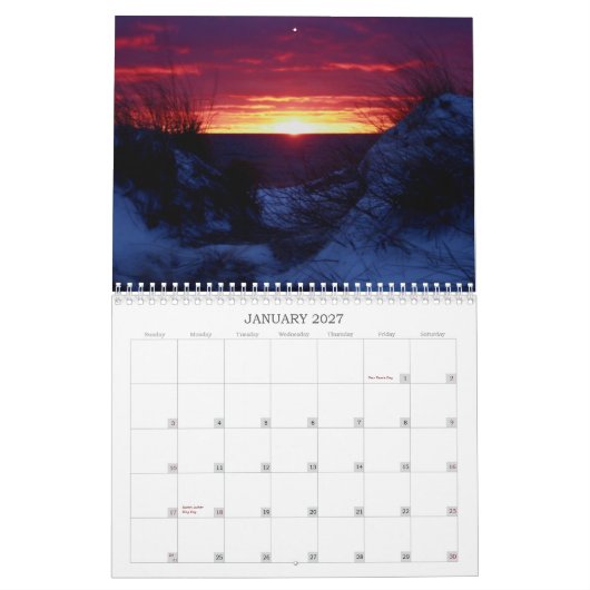 Sonnenuntergänge und so kalender (Jan 2027)