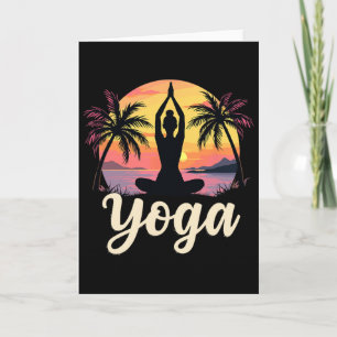 Sonnenuntergänge und Yoga-Meditation - Namaste Vin Karte