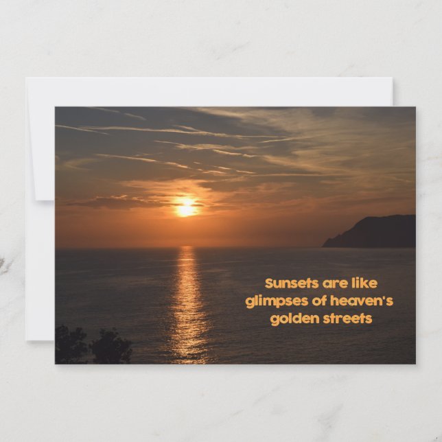 Sonnenuntergänge wie die Lichter der goldenen Stra (Vorderseite)