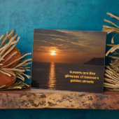 Sonnenuntergänge wie die Lichter der goldenen Stra Fotoplatte (Seite)