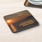 Sonnenuntergänge wie die Lichter der goldenen Stra Getränkeuntersetzer (Linke Seite)