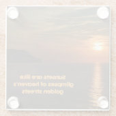 Sonnenuntergänge wie die Lichter der goldenen Stra Glasuntersetzer (Rückseite)