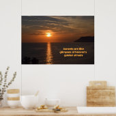 Sonnenuntergänge wie die Lichter der goldenen Stra Poster (Küche)