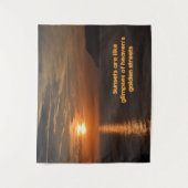 Sonnenuntergänge wie die Lichter der goldenen Stra Wandteppich (Vorderseite)