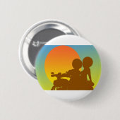 Sonnenuntergangmotorrad Button (Vorne & Hinten)