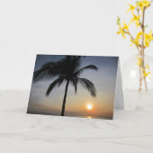 Sonnenuntergangpalme Karte (Gelbe Blume)
