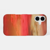 Sonnenuntergangs-Abstrakt-Design iPhone 16 Hülle (Rückseite (Horizontal))
