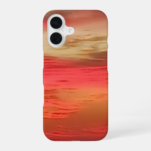 Sonnenuntergangs-Abstrakt-Design iPhone 16 Hülle (Rückseite)