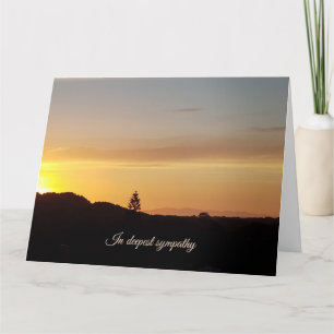 Sonnenuntergangs-Beileidskarte  Karte
