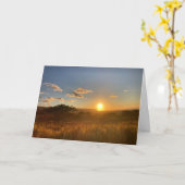 Sonnenuntergangs-Beileidskarte Karte (Gelbe Blume)