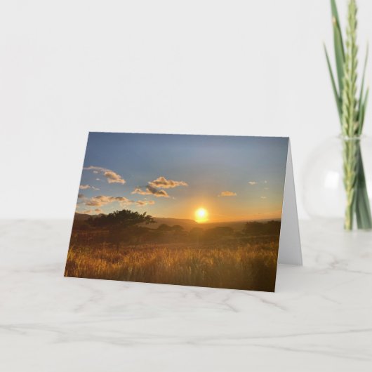 Sonnenuntergangs-Beileidskarte Karte (Vorderseite)