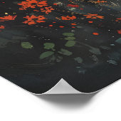 Sonnenuntergangs-Berglandschaft-Kunstposter, Botan Poster (Ecke)
