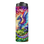 Sonnenuntergangs-Drache 16oz Thermosbecher (Vorderseite)