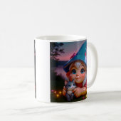 Sonnenuntergangs-Elfenkatze Kaffeetasse (VorderseiteRechts)