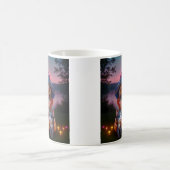 Sonnenuntergangs-Elfenkatze Kaffeetasse (Mittel)