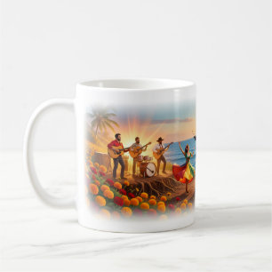 Sonnenuntergangs-Fiesta am Meer Feier-Mug Kaffeetasse
