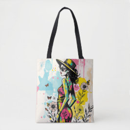Sonnenuntergangs-Garten Mode Kunst Doppelseitig 🌺 Tasche