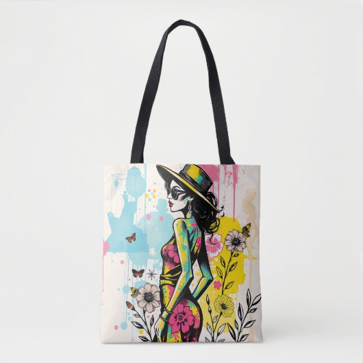 Sonnenuntergangs-Garten Mode Kunst Doppelseitig 🌺 Tasche (Vorderseite)