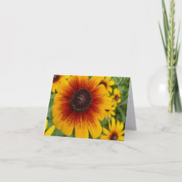 Sonnenuntergangs-Gästekarte mit Gänseblümchen-Moti Dankeskarte