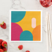Sonnenuntergangs-Geometrie - Farbige Papiertücher Serviette (Beispiel)