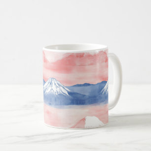 Sonnenuntergangs-Gipfel – Goldene Berglandschaft ( Kaffeetasse