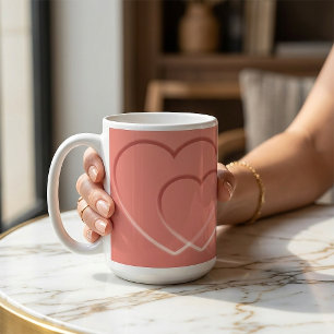 Sonnenuntergangs-Gradient-Herz-Türschild Kaffeetasse