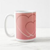 Sonnenuntergangs-Gradient-Herz-Türschild Kaffeetasse (Links)