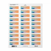 Sonnenuntergangs-Gradient-Hochzeits-Adresse-Design (Vorne)