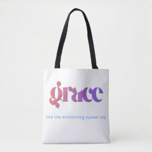 Sonnenuntergangs-Gradient-Typografie-Tragetasche Tasche
