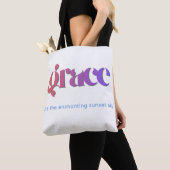 Sonnenuntergangs-Gradient-Typografie-Tragetasche Tasche (Von Nahem)