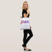 Sonnenuntergangs-Gradient-Typografie-Tragetasche Tasche (Am Model)