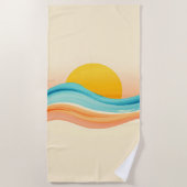Sonnenuntergangs-Harmonie-Welle Strandtuch (Vorderseite)