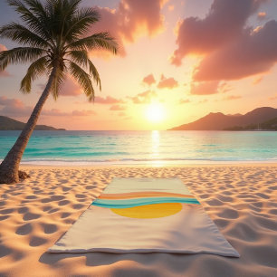 Sonnenuntergangs-Harmonie-Welle Strandtuch