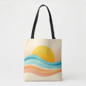 Sonnenuntergangs-Harmoniewelle Tasche (Vorderseite)