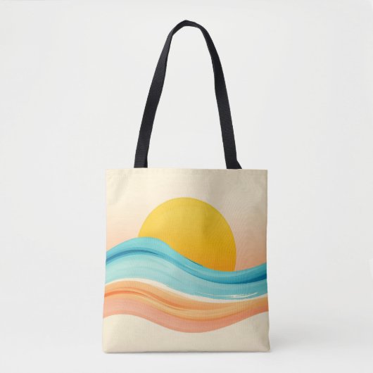 Sonnenuntergangs-Harmoniewelle Tasche (Vorderseite)