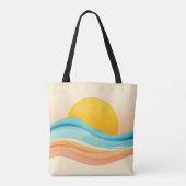 Sonnenuntergangs-Harmoniewelle Tasche (Rückseite)