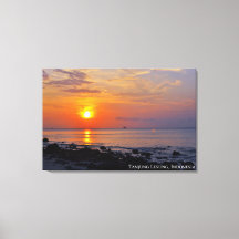 Sonnenuntergangs-Himmel-Strand-Dämmerungs-Landscha