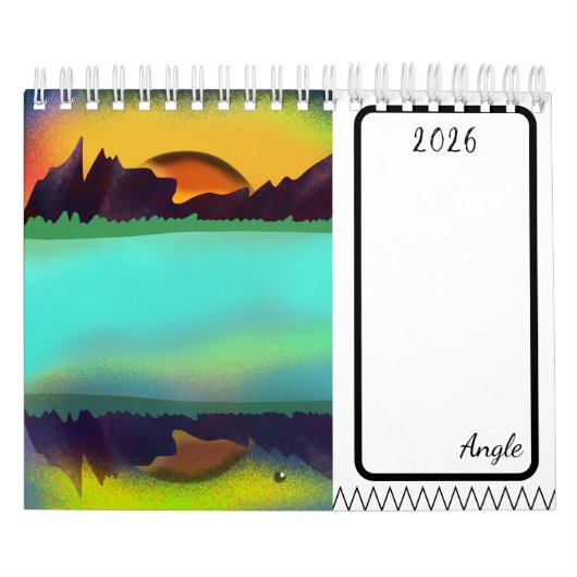 Sonnenuntergangs-Illustrationskalender Kalender (Titelbild)