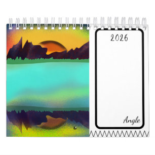 Sonnenuntergangs-Illustrationskalender Kalender