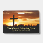 Sonnenuntergangs-Kreuz2 Kirchenpastor  Ausweis (Vorderseite)