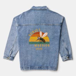 Sonnenuntergangs-Krieger - Retro Sonnenuntergang M Jeansjacke