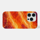 Sonnenuntergangs-Marmor mit goldener Aderung iPhone Hülle (Rückseite (Horizontal))