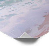 Sonnenuntergangs-Meereshöhlen-Paradies Poster (Ecke)