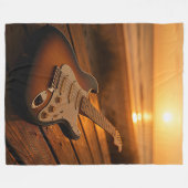 Sonnenuntergangs-Melodie Fleecedecke (Vorderseite (Horizontal))