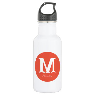 Sonnenuntergangs-Minimal-Monogramm Edelstahlflasche