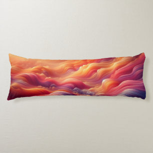 Sonnenuntergangs-Mirage - Wirbel warmer Muster Seitenschläferkissen
